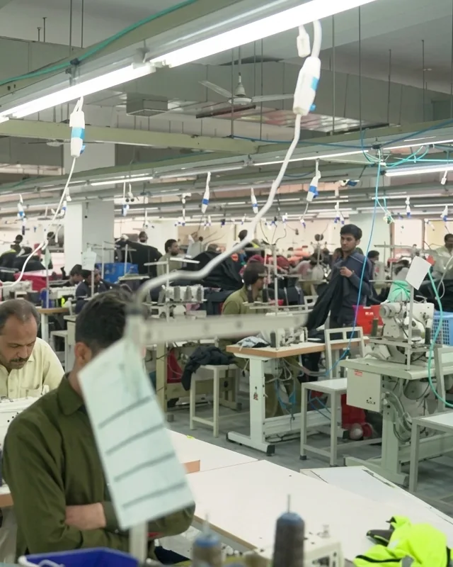 A maintained, well-lit production floor