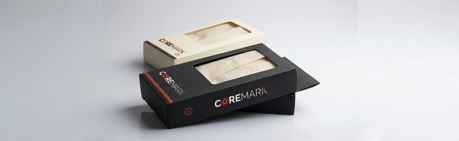 Printed retail boxes, opened and ready