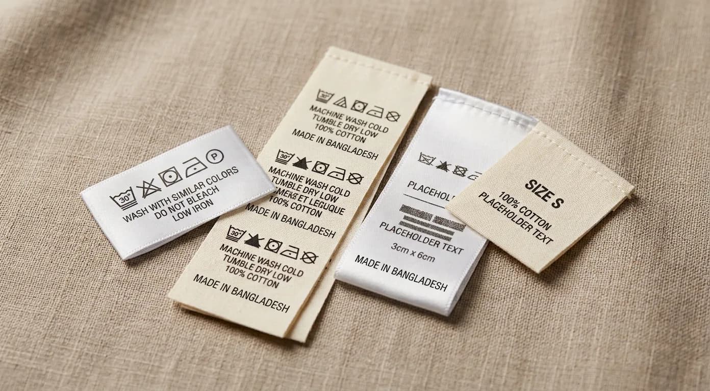 Printed care and content labels